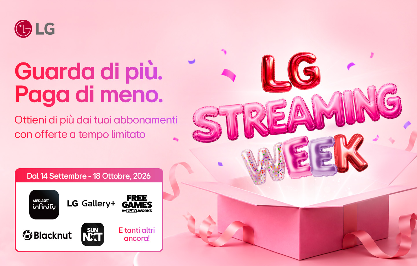 LG: guarda di più, paga di meno