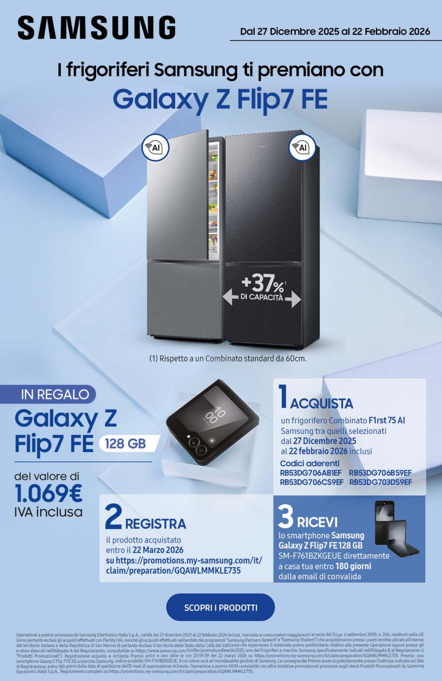 Samsung: ricevi Galaxy Z Flip7 FE