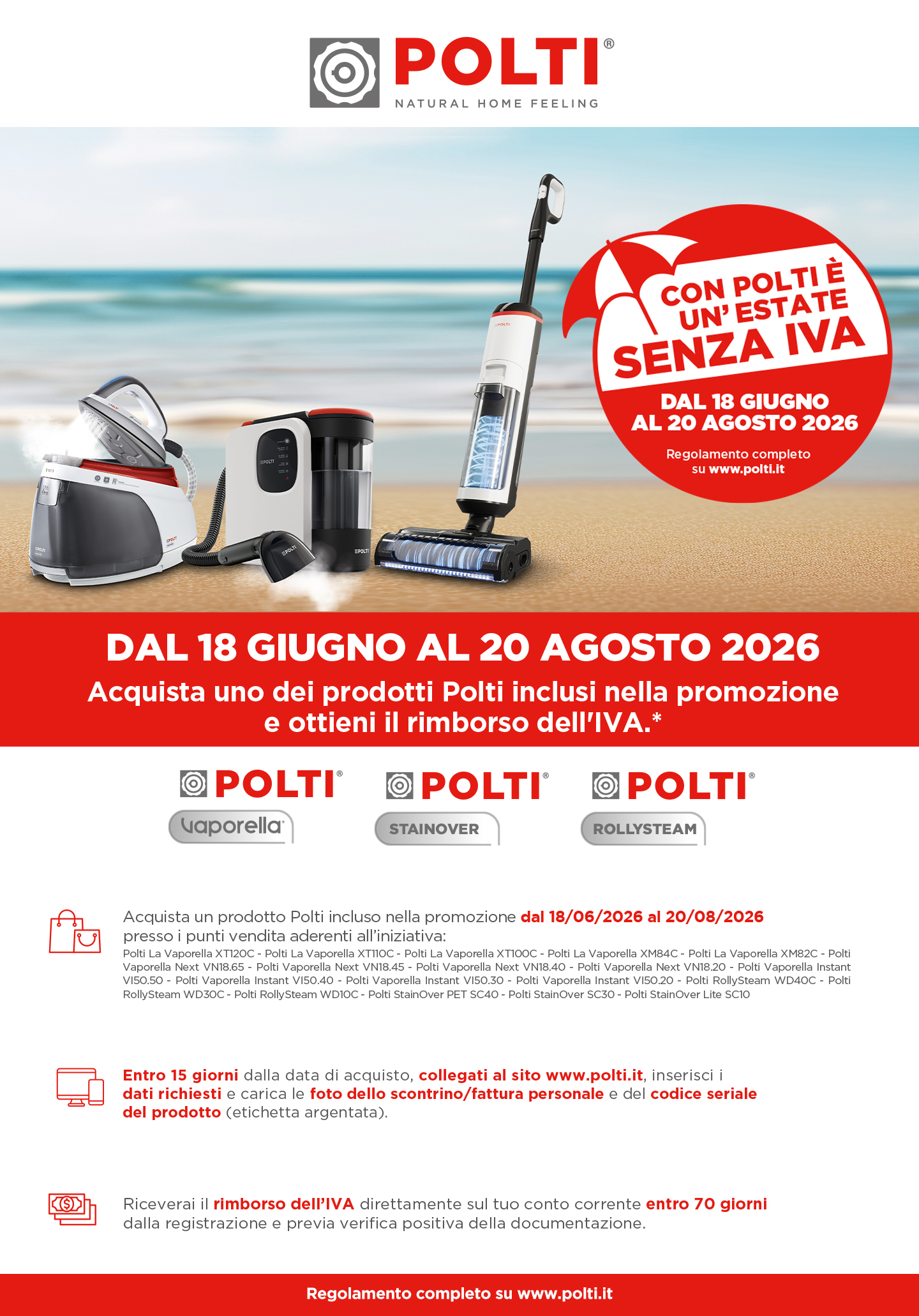 Polti: Estate Senza IVA