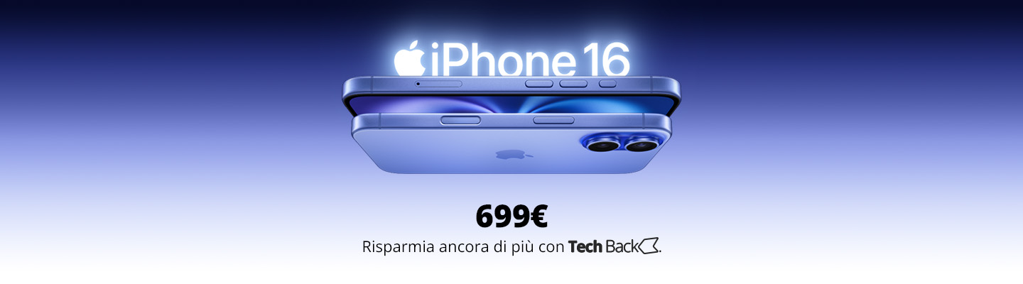 iPhone 16 con Tech Back