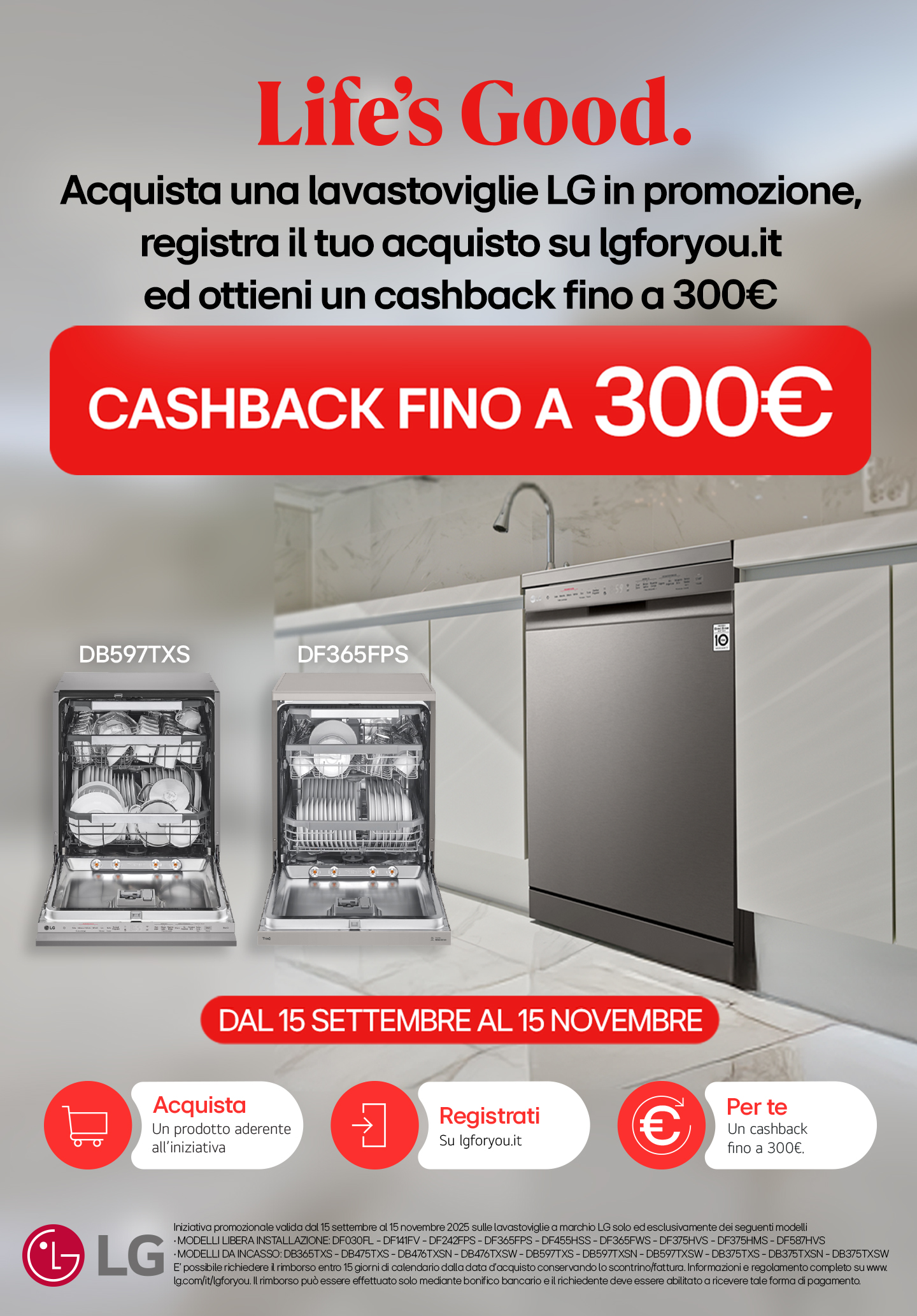 LG Lavastoviglie: fino a 300€ di rimborso
