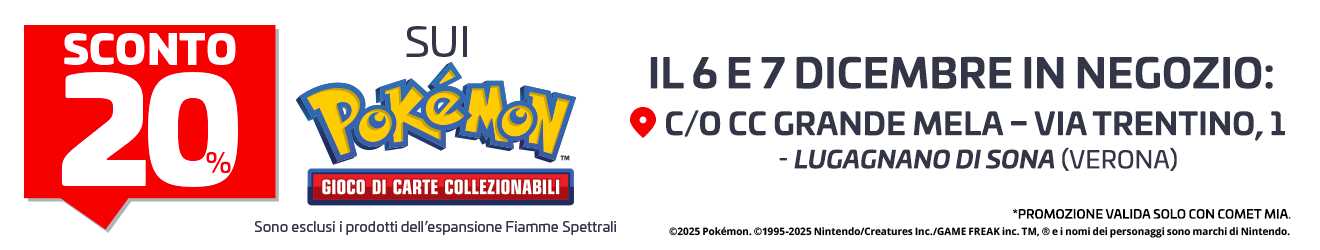 SCONTO 20% SUI PRODOTTI POKEMON SOLO 6 E 7 DICEMBRE