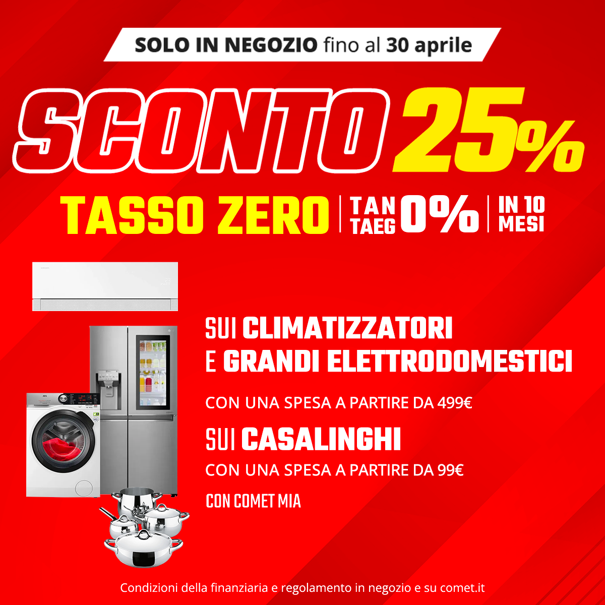 Sconto 25% Grandi elettrodomestici e Clima