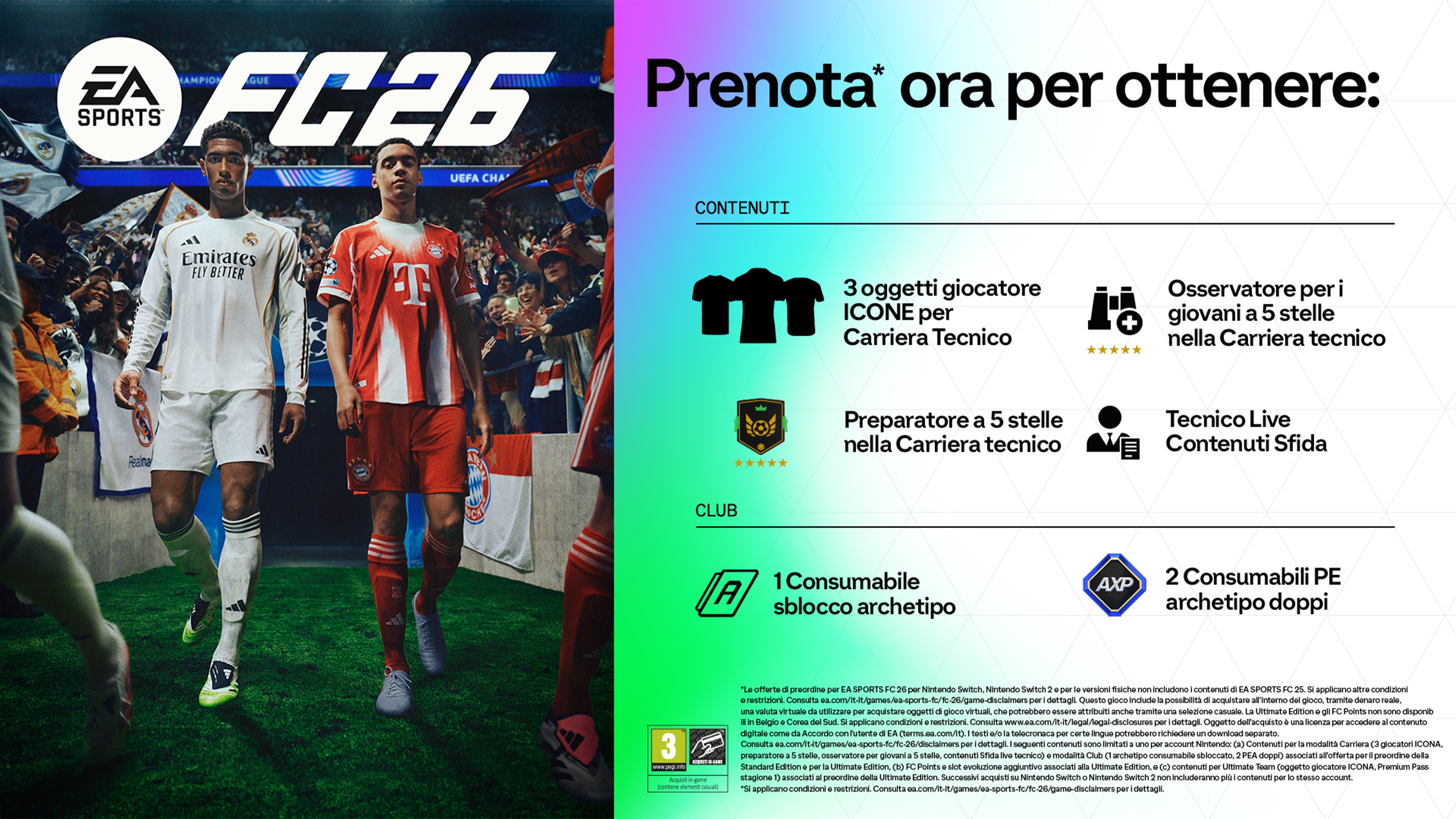 Preordina subito! Disponibili a partire dal 26 Settembre 2025.