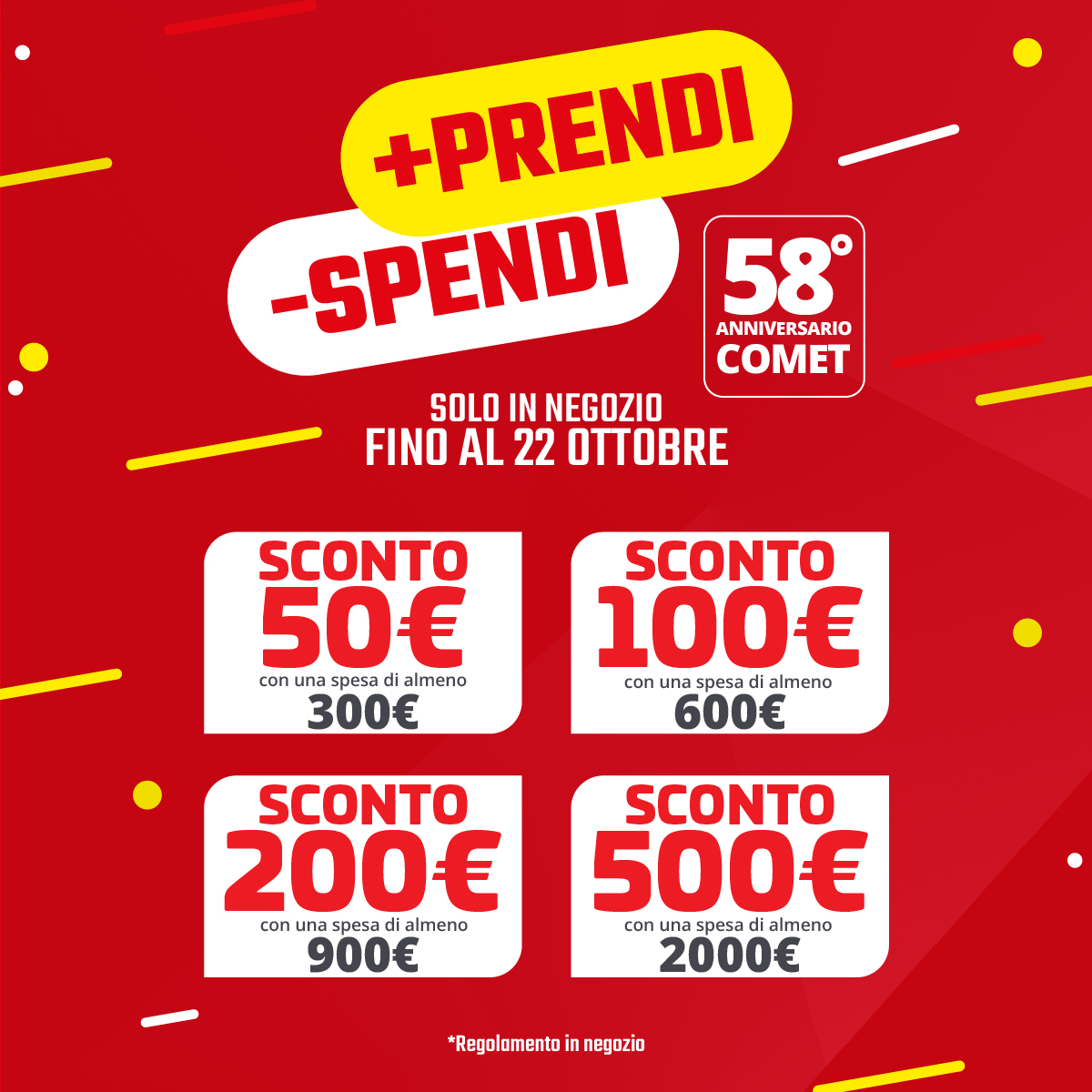 Negozi: sconto a soglie
