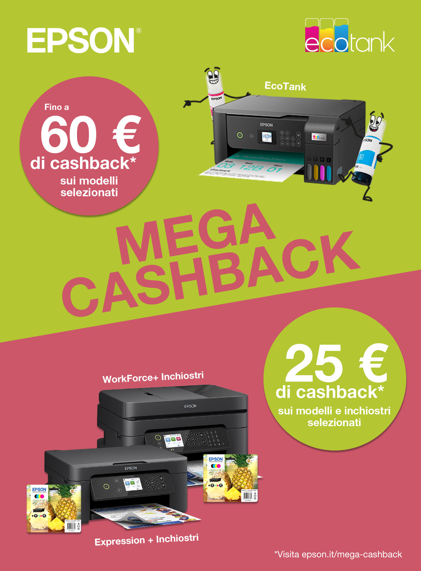 Epson EcoTank: fino a 60€ di rimborso
