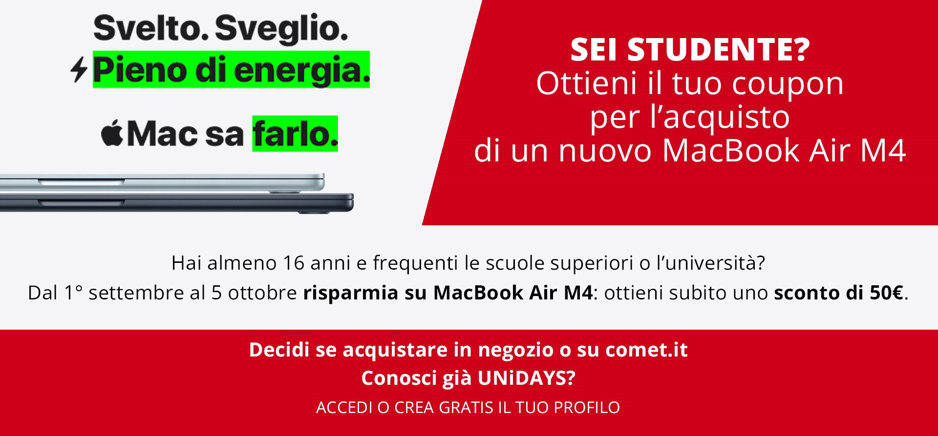 Risparmia su MacBook Air M4 con UNiDAYS