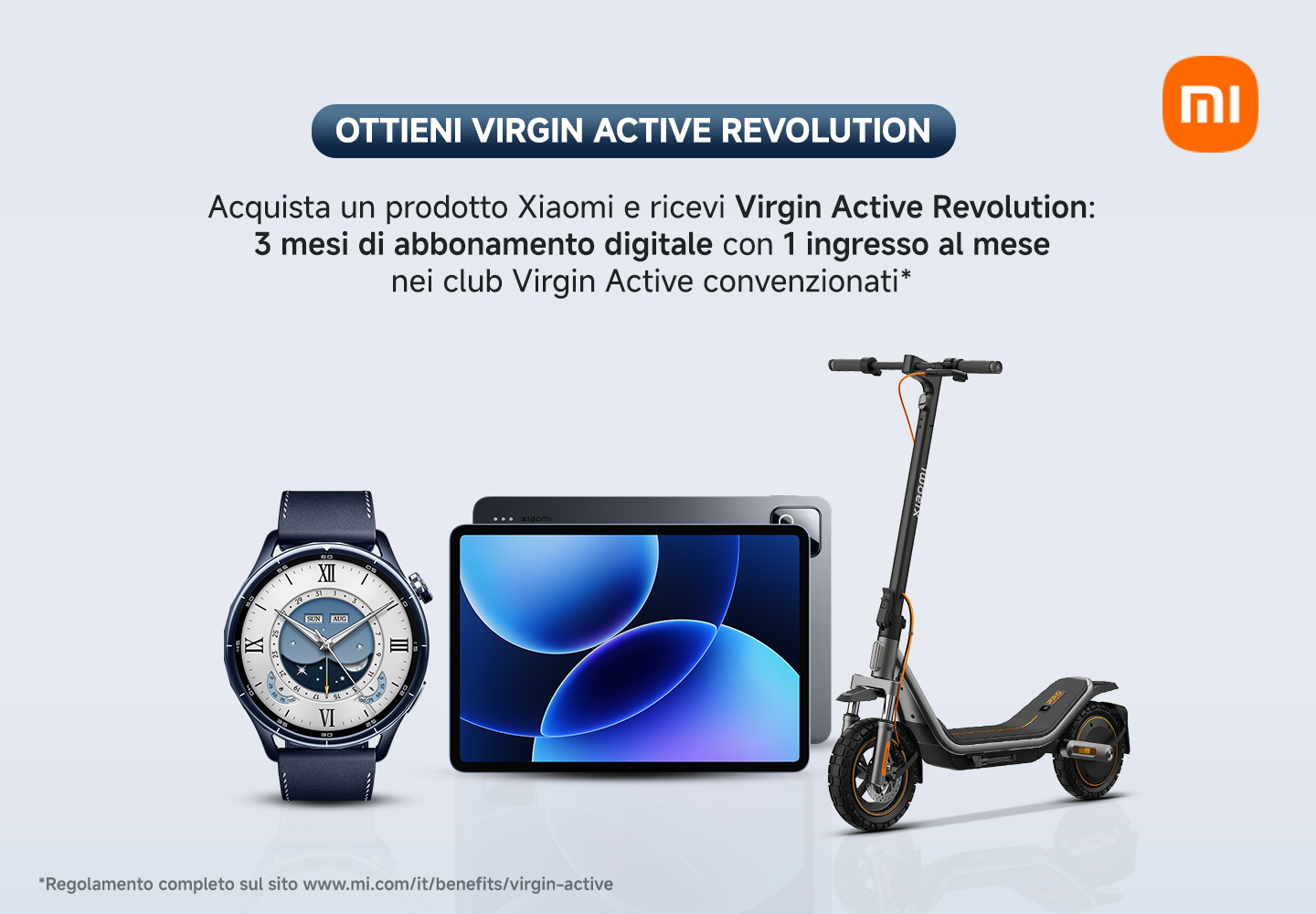 Xiaomi : in omaggio 3 mesi di Virgin Active