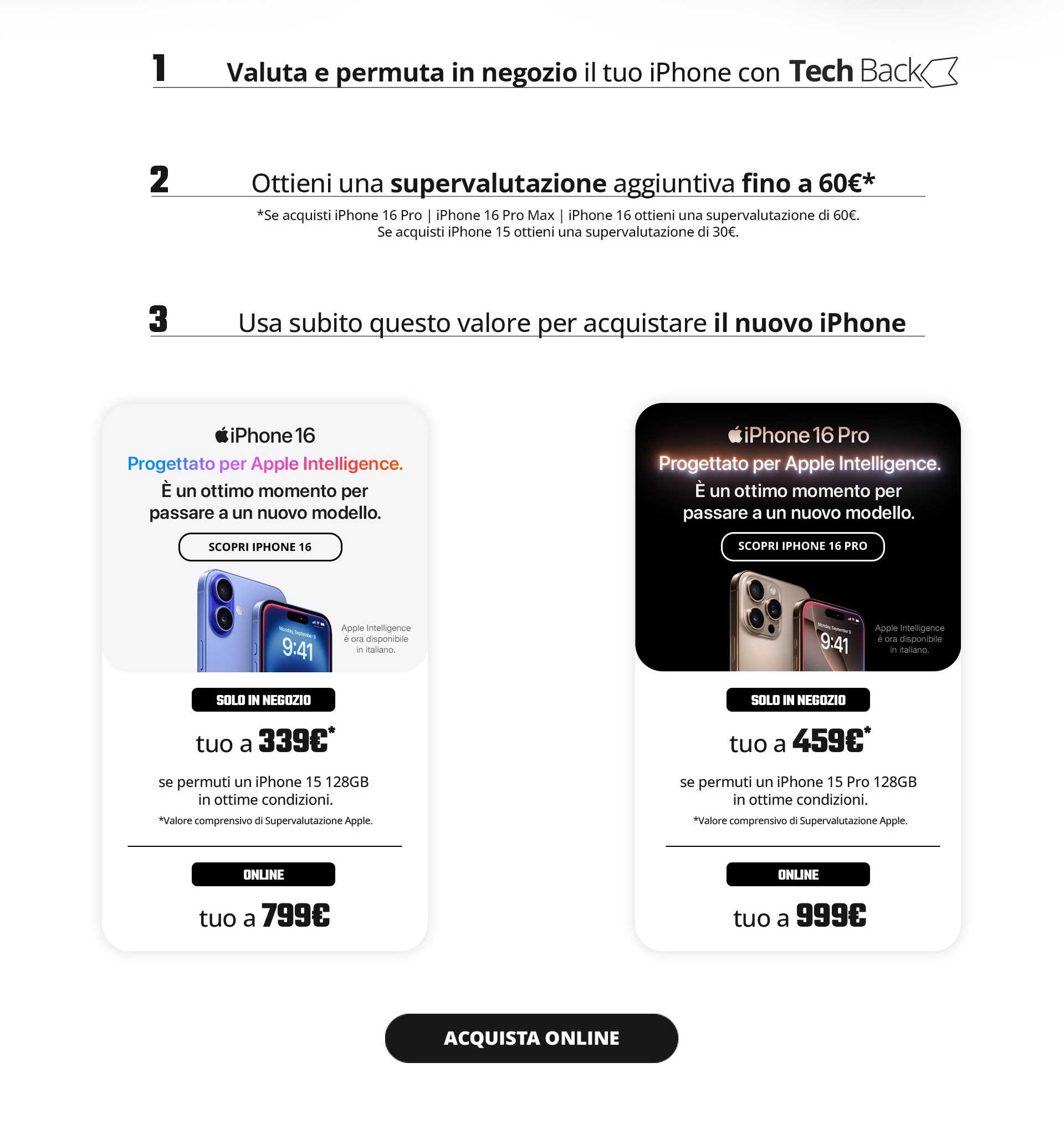 Valuta il tuo dispositivo usato in negozio
