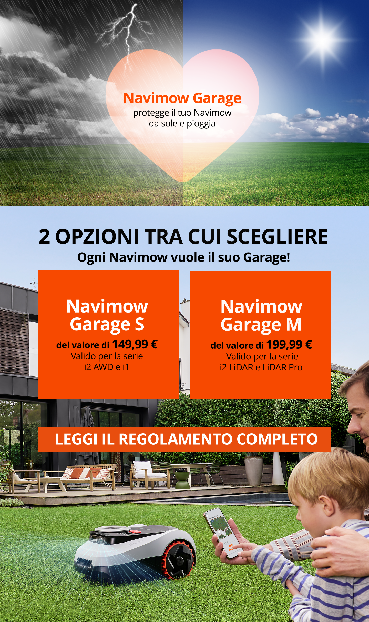 Robot tagliaerba: in regalo Navimow garage