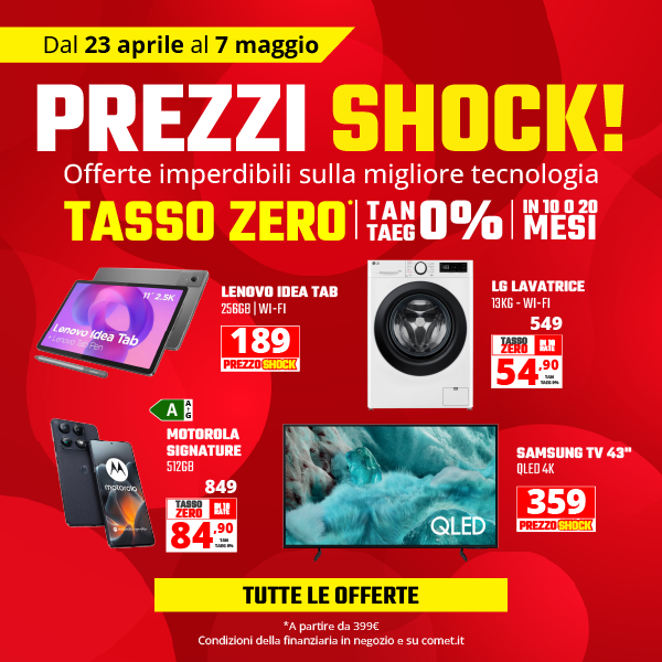 Volantino Prezzi Shock e Tasso Zero
