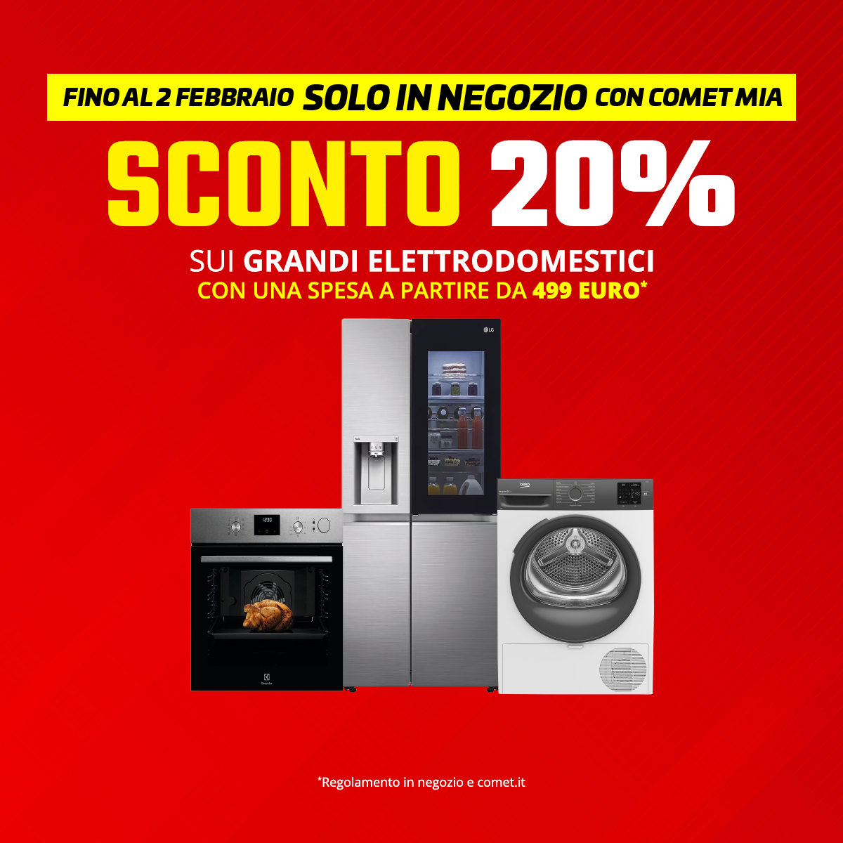 Sconto 20% sui grandi elettrodomestici