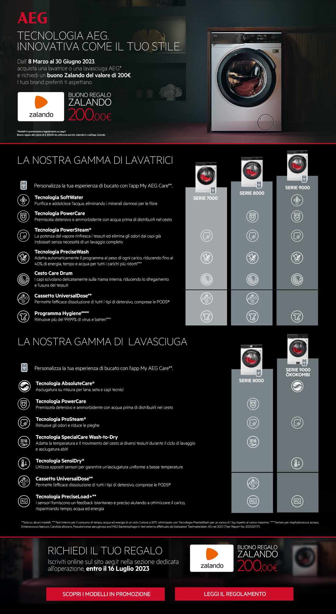 Promozione Grandi Elettrodomestici: Aeg Zalando