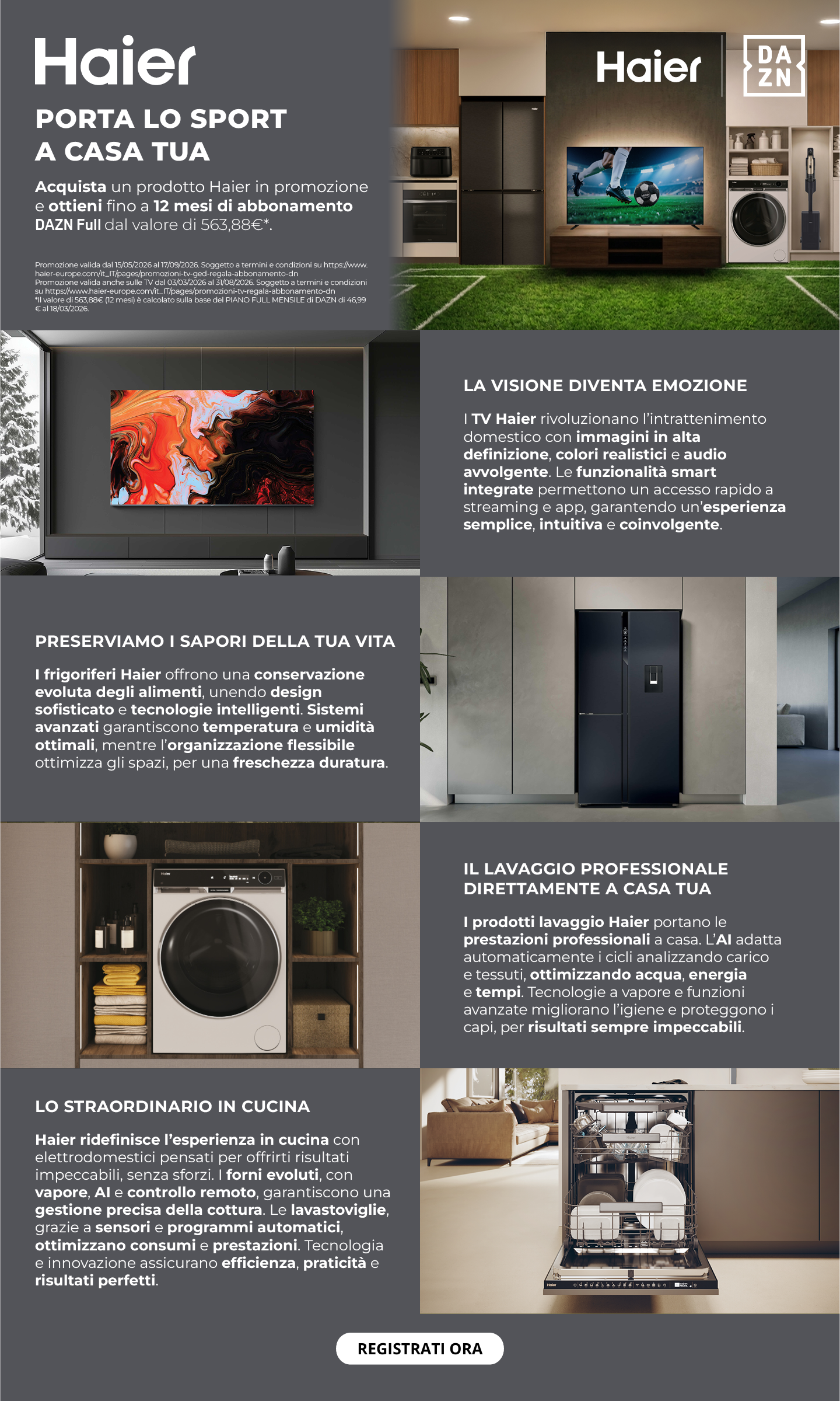 Haier porta lo sport a casa tua