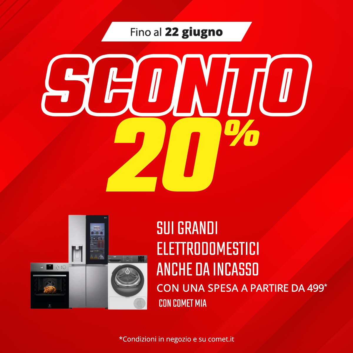 Sconto 20% su grandi elettrodomestici