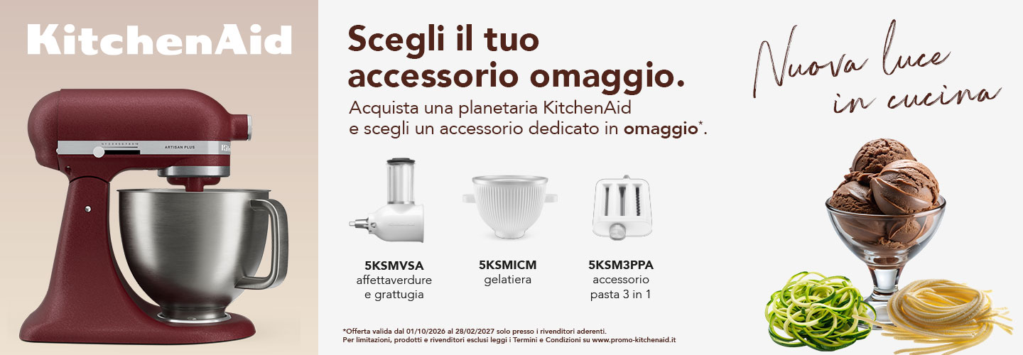 KitchenAid: scegli un accessorio in omaggio