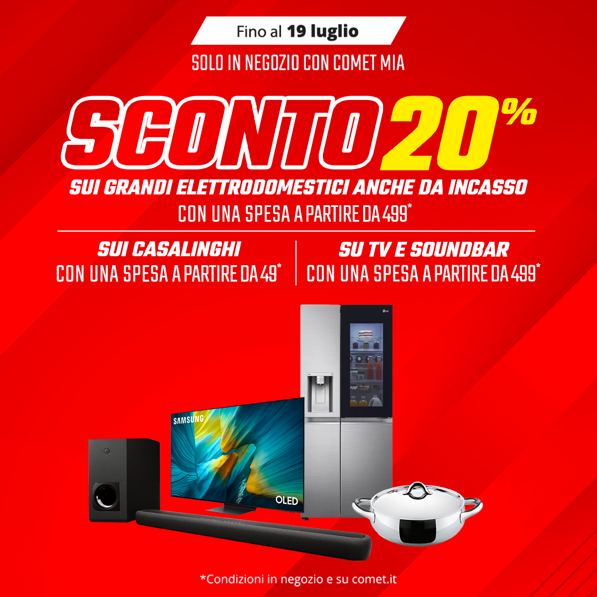 Sconto 20% grandi elettrodomestici