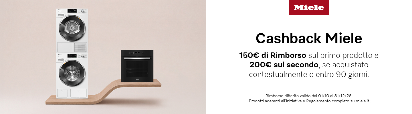 Miele: Doppio cashback fino a 200€
