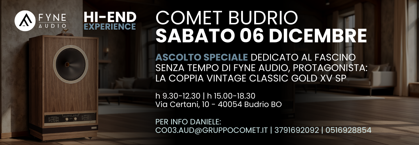 Evento Hi-end Experience Comet Budrio 