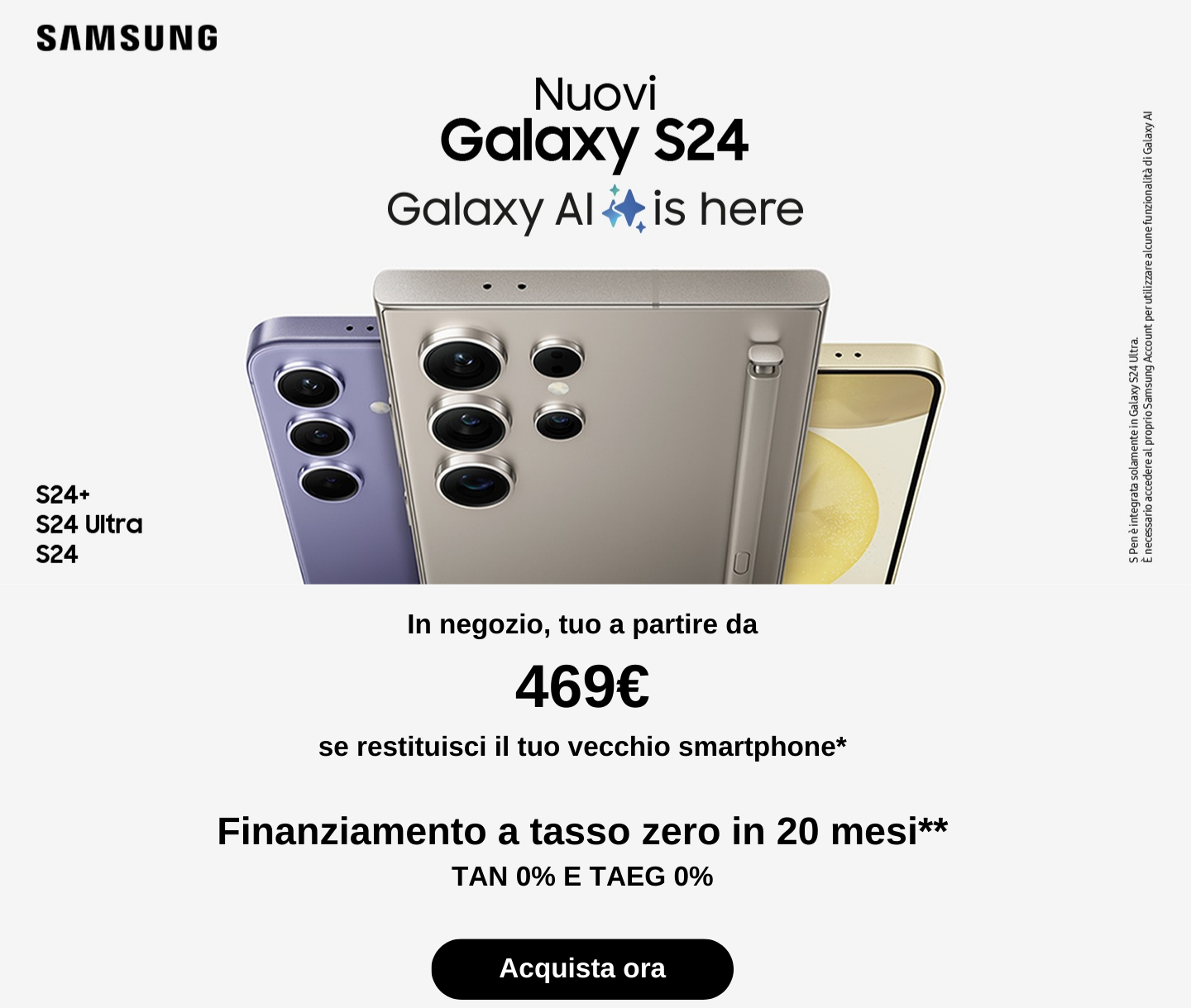 Promozione Samsung Galaxy S24