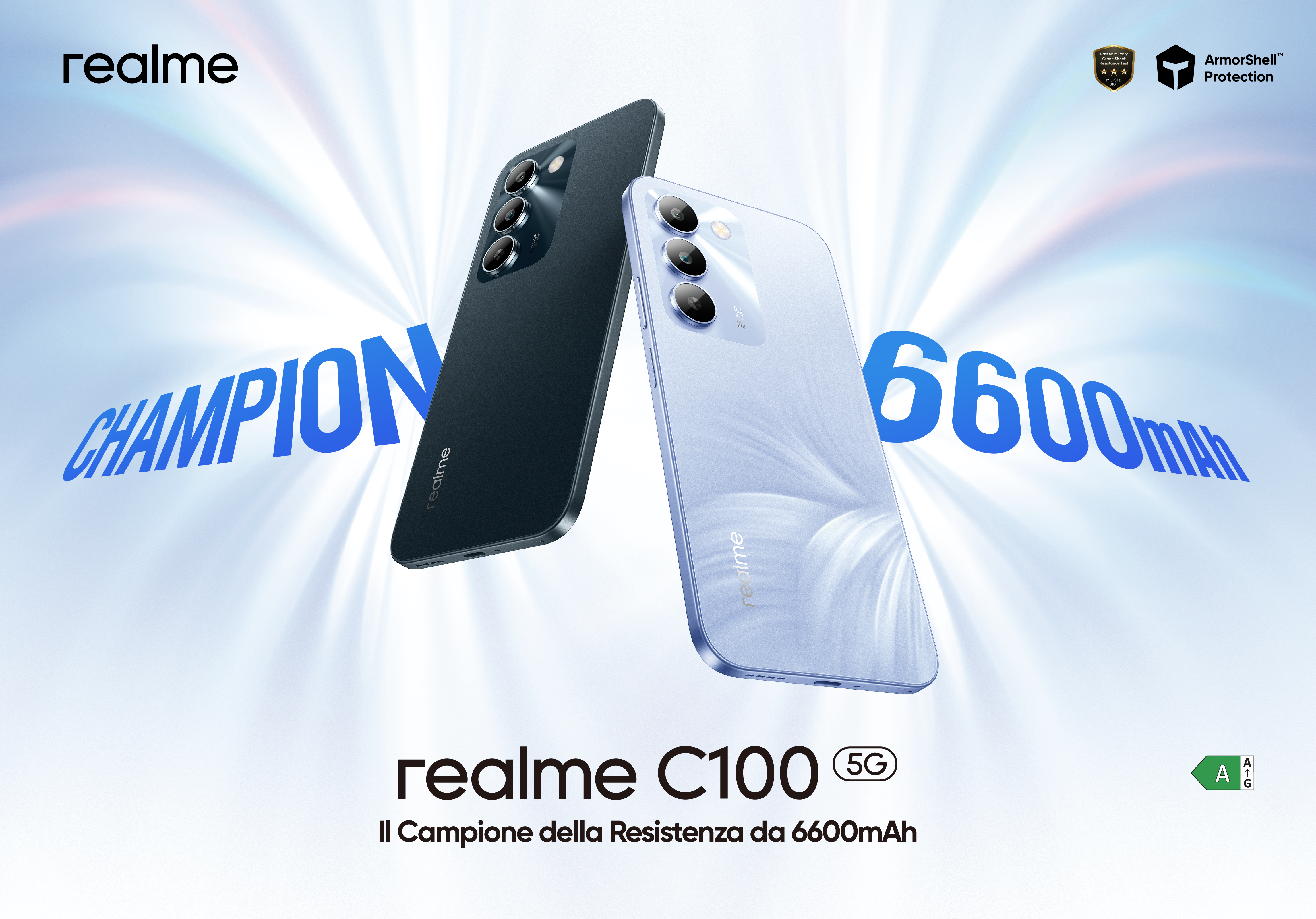 Realme C100 5G: il campione della resistenza da 6600mAh