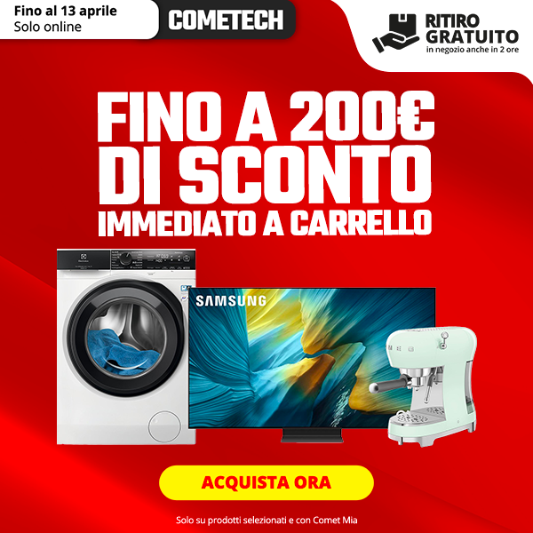 Cometech: fino a 200€ di sconto immediato a carrello